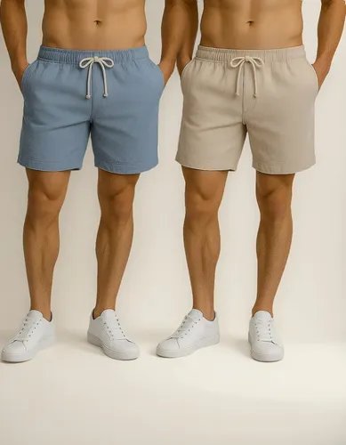 Kit com 2 Short Mauricinho Linho