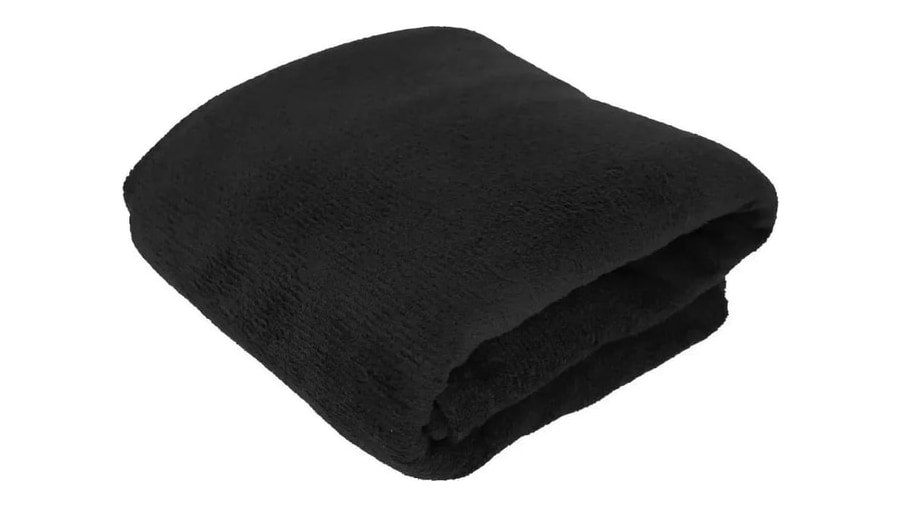 Manta Cobertor Micro Fibra 110 X 150cm Cores Cor Preto Desenho do tecido Liso