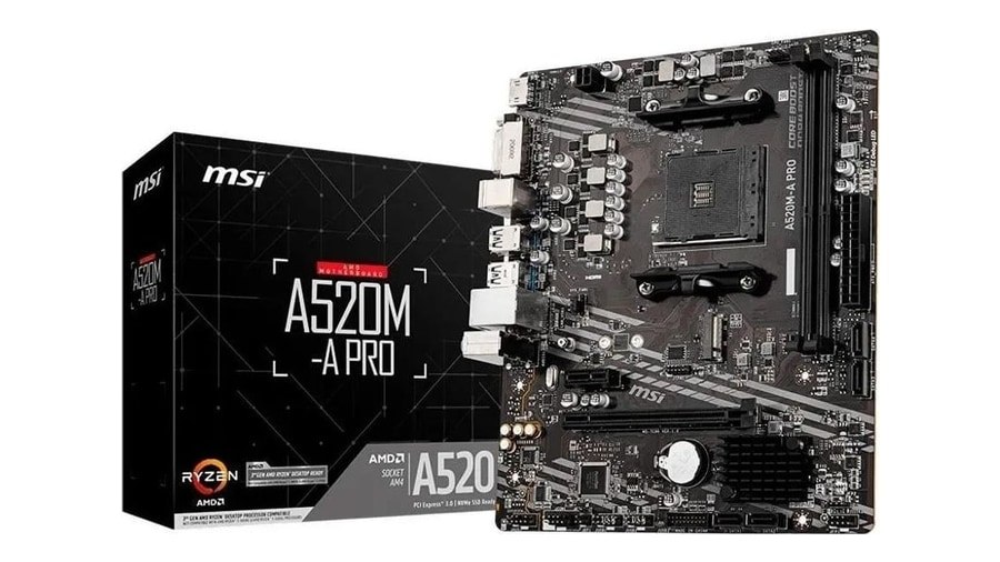 Placa-mãe Msi A520m-a Pro Am4 Matx Ddr4 Preto