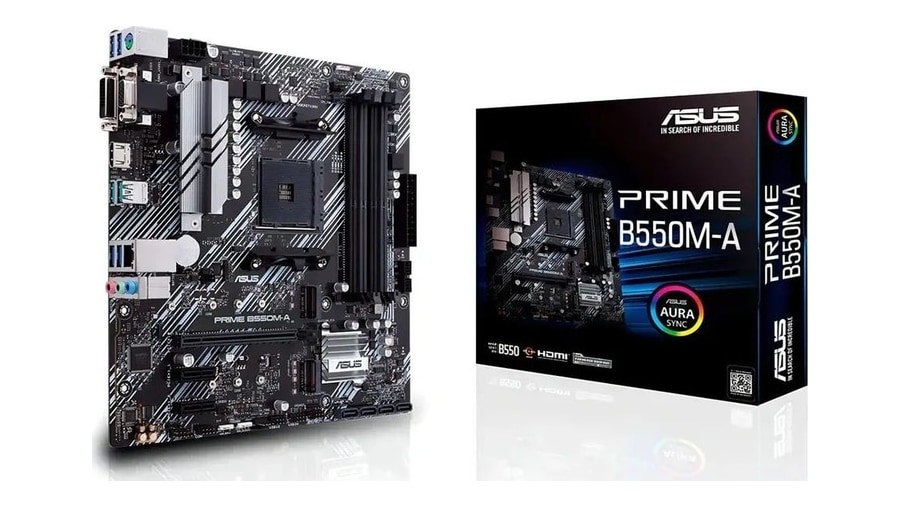 Placa-mãe Asus Prime B550m-a Amd Am4 Ddr4 90Mb14i0-C1bay0 Cor Preto