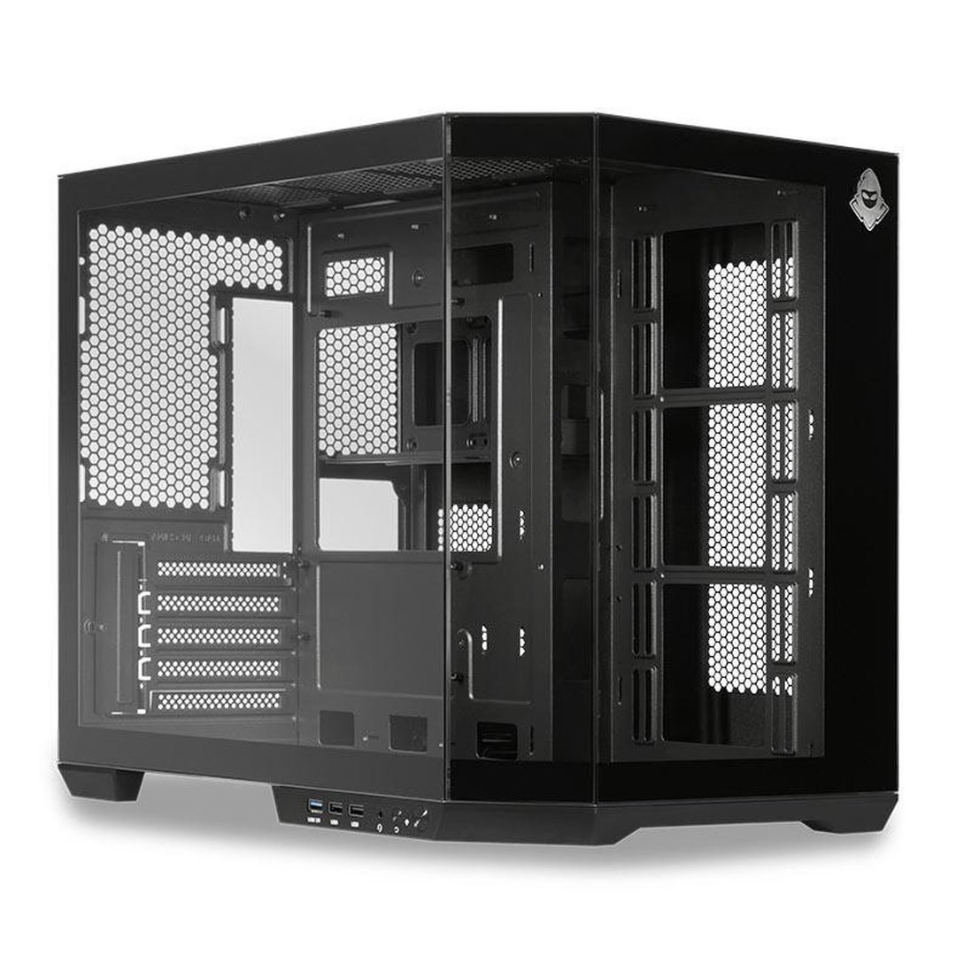 Gabinete Gamer Aquário Mancer Cv700l, Mid Tower, Lateral De Vidro, Preto, Mcr-Cv700l-Bk