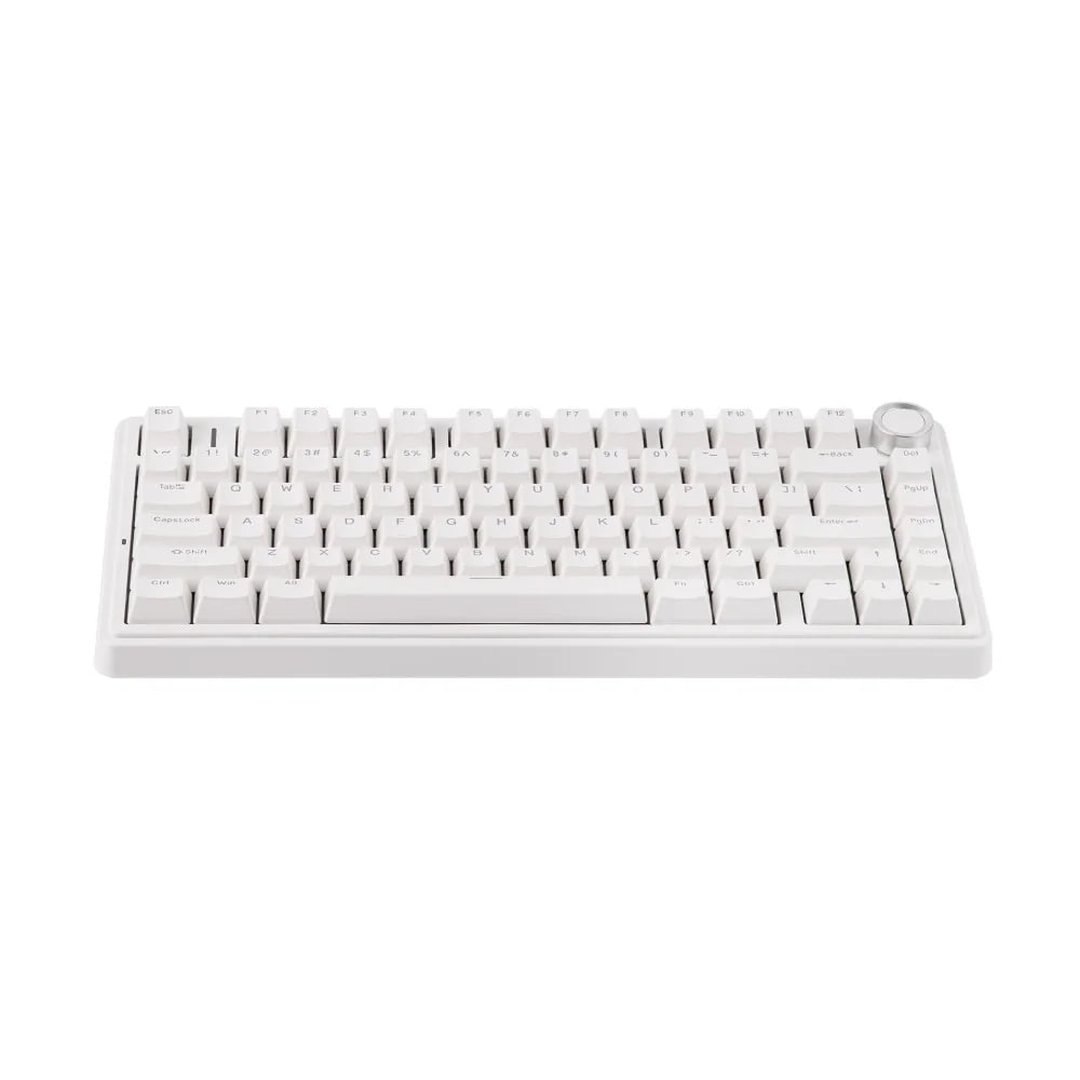 Teclado Mecânico Gamer AULA F75, RGB, Switch Red, Keycaps PBT, Hotswap, Branco AULA-F75-Wired-WH-R