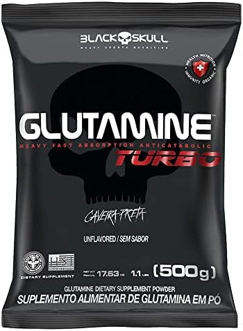 Refil Glutamine Turbo 500G, Black Skull