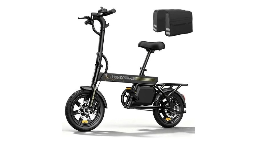 Honeywhale B20 Bicicleta Elétrica, 440w-35km-25km/h-120kg, Scooter Motor-ebike-adulto-bike-autonomia-velocidade Máxima-carga-honey Whale-fat-dobravel, 14 Aro, Freios A Disco Diante