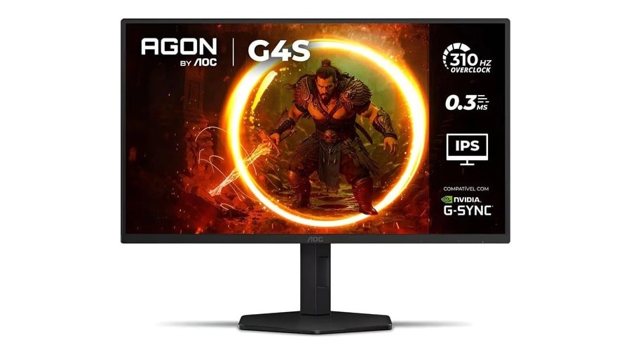 Monitor Gamer AOC AGON G4S 25" 310Hz 0.3ms HDR400 IPS Base Ajustável 25G4S/P Preto