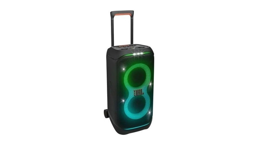 Caixa de Som JBL PartyBox Stage 320 Bluetooth Portátil Com Show de Luzes e Resistente a Respingos 240W RMS Preta
