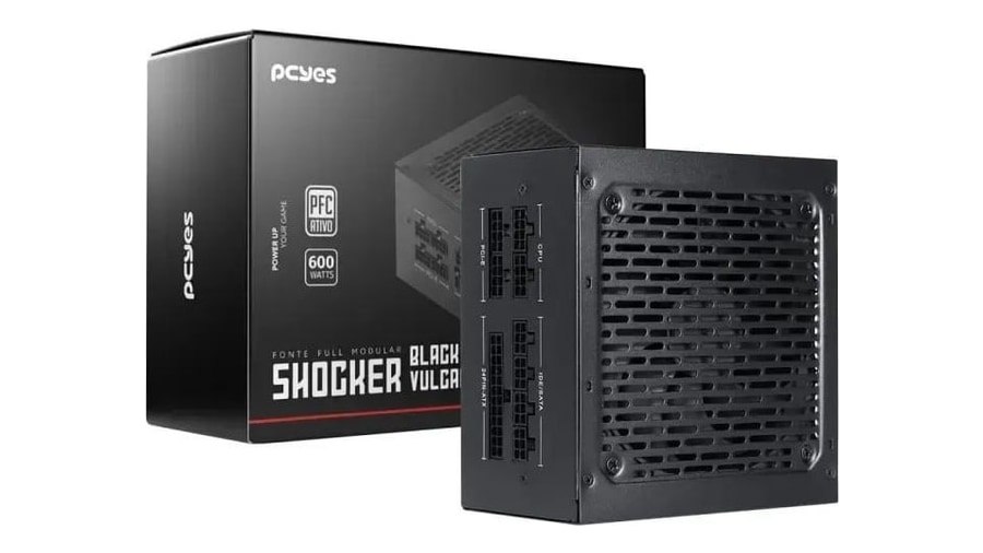 Fonte Gamer Shocker Full Modular 600W 80 Plus Pcyes