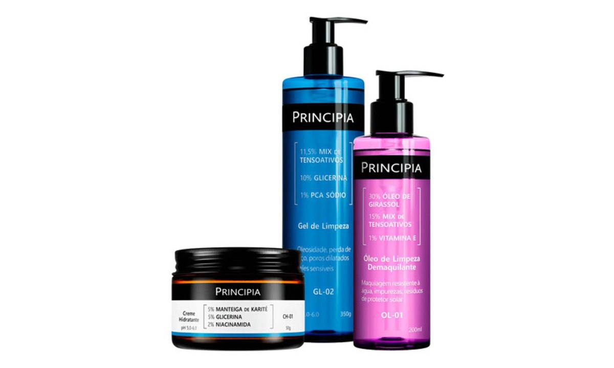 Principia Kit Limpeza E Hidratação Ch-01 + Ol-01 + Gl-02 Todo Tipo De Pele Dia/noite