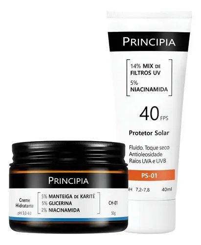 Principia Kit Hidratação E Proteção Ch-01 + Ps-01 Fps 40 Todo Tipo De Pele Dia/noite