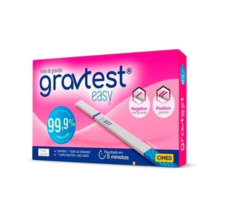 Teste de Gravidez Gravtest Easy 99,9% Precisão Cimed