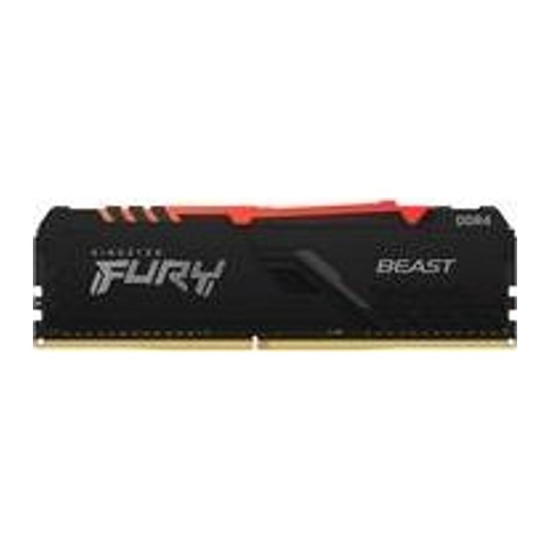 Memória RAM Kingston Fury Beast, RGB, 8GB, 3200MHz, DDR4, CL16, Preto KF432C16BBA/8