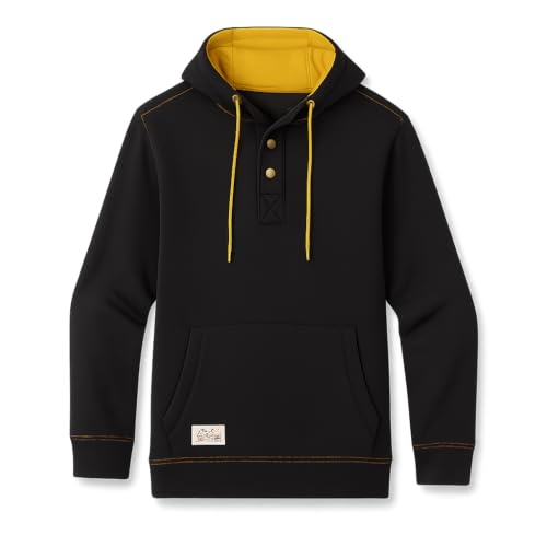 Field & Stream Moletom masculino com zíper 1/4 Preto, G