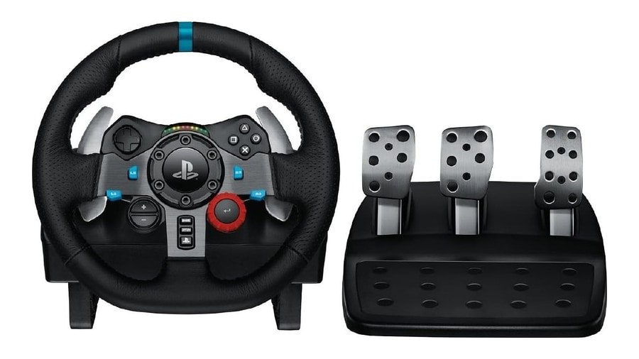Volante e Pedais Logitech G29 Driving Force com Force Feedback para Ps5, Ps4, Ps3 e Pc