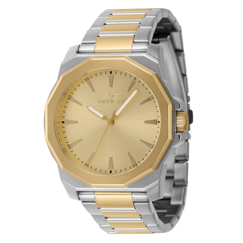 Invicta Relógio masculino Speedway 42 mm de quartzo em aço inoxidável, dois tons (modelo: 46835), Dois tons, Tendência