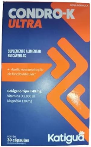 Katiguá, Condro-K Ultra + Vitamina D e Magnésio, Sem sabor, 30 Cápsulas rígidas • 30 doses, Azul