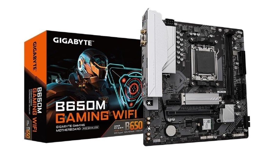 Gigabyte B650M GAMING WIFI Placa-Mãe Micro-ATX, Socket AM5, DDR5, para AMD Ryzen Série 7000/8000/9000