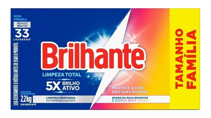 Brilhante Limpeza Total Sabão Em Pó 2 2Kg