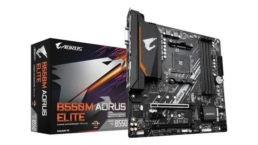 Placa Mae Gigabyte B550m Aorus Elite Am4 Ddr4 Hdmi M-atx