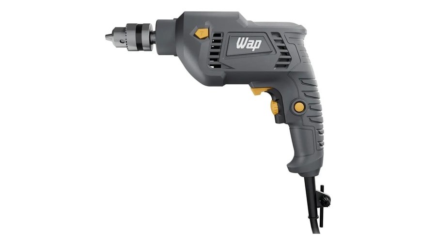 Parafusadeira e Furadeira de Impacto WAP WF 700FE Mandril de 3/8'' 700W Cinza e Amarela