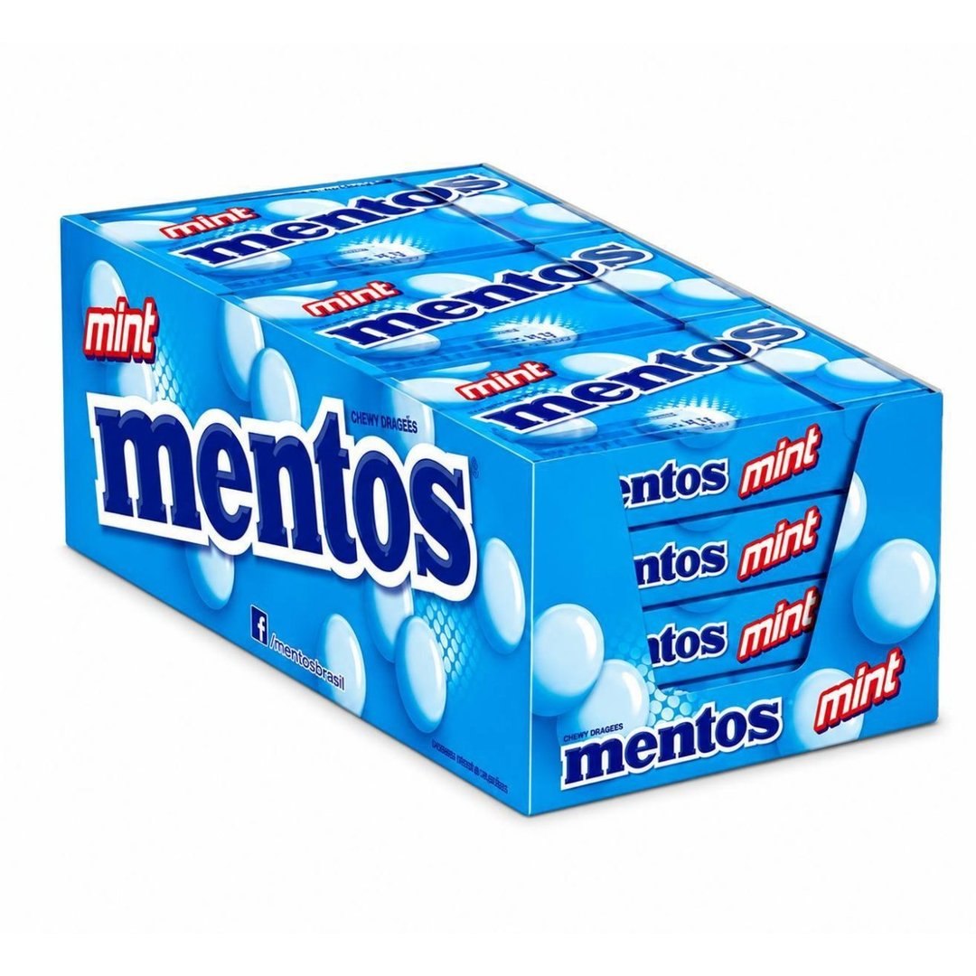 Drops Mentos Mint Van Melle Com 12 Unidades De 24,1g