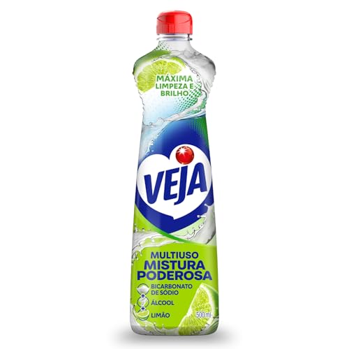 10x Limpador Multiuso Power Fusion Limão, Veja, 500Ml