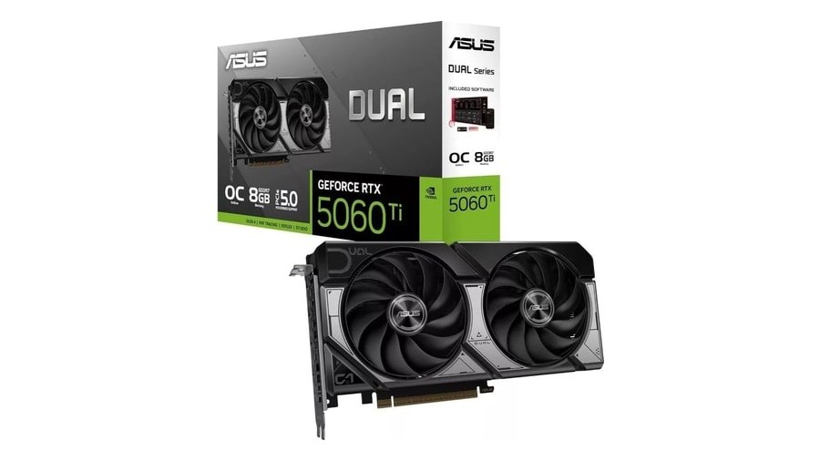 Placa de Vídeo Asus Nvidia Geforce Rtx 5060 Ti Oc 8GB Gddr7