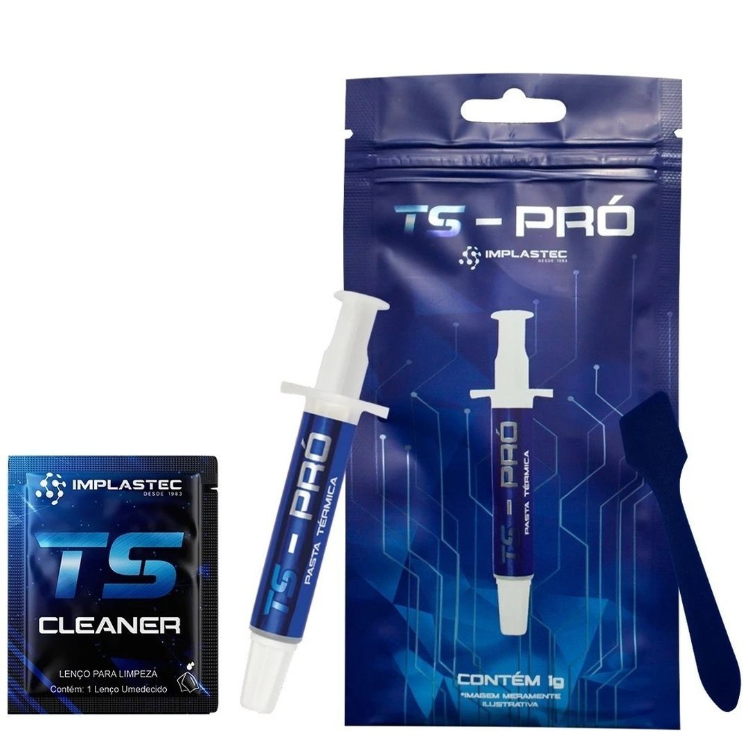 Pasta Térmica Ts Pro 4g, Espátula + Sachê Cleaner Cor Cinza