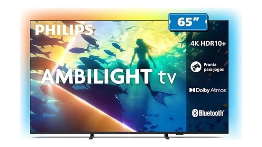Smart Tv 65 " Philips 4k Ambilight 65pug8100/78 Titan Os Hdr10+ Dolby Atmos