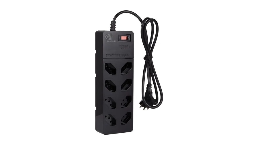 Filtro De Linha com Dps iCLAMPER Energia 8 Tomadas Régua com Tecnologia Lcf