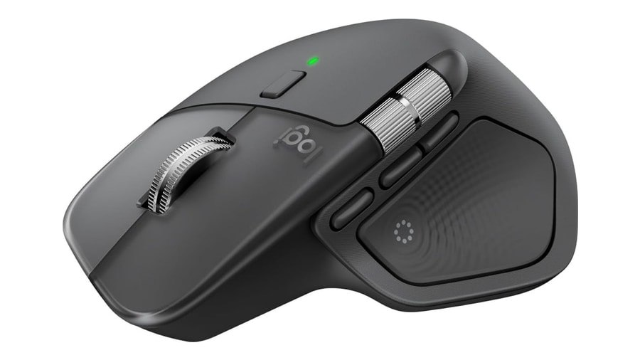 Mouse sem fio Logitech MX Master 4 com o Desempenho avançado e a Sensação tátil do Haptic feedback, Design ergonômico, Rolagem ultra rápida, Conexão USB-C ou Bluetooth, Windows, macOS Grafite